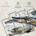 thumbnail image 6 of Elephant Stock Space Giant Wall Art - Horizontal Multi Panel Canvas - Living Room Wall Decor - Abstract Multi Panel - Gold And Blue Decor By Eva Watts - 68" x 42", 6 of 8