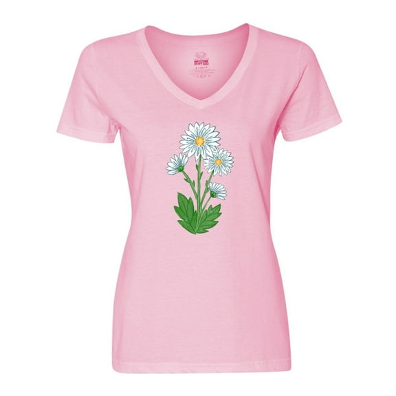 Inktastic Daisy Flower Women's V-Neck T-Shirt