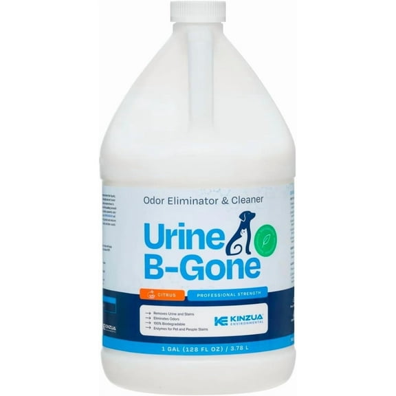 Kinzua Environmental Urine B-Gone Enzyme Cleaner, Citrus Scent, 1 Gallon – Pet Stain & Odor Remover