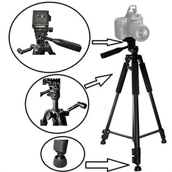 Pro Series 60" Tripod With Case For Sony Alpha A68 ILCA-68 A77ii A99v