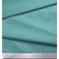 thumbnail image 3 of Soimoi Georgette Viscose Fabric Leaves & Floral Block Decor Fabric Printed Yard 42 Inch Wide, 3 of 3