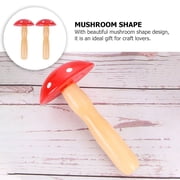 FOMIYES 2-Pack Wooden Darning Mushrooms Red Lightweight Sewing Tools for Household Mending and Fabric Repair