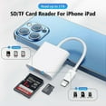 thumbnail image 2 of Sd Card Reader for iphone/ipad, to Sd Card, Memory Card Adapter, Camera Card Reader Adapter, Viewer Sd Card Adapter Converter for iphone Plug and Play, 2 of 5