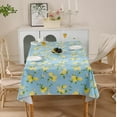 thumbnail image 6 of Heavy Duty Vinyl Tablecloth with Flannel Backing Waterproof Oil-Proof Plastic Table Cloth Stain-Resistant Wipeable Rectangle or Square Table Cover for Indoor and Outdoor (Lemon, ), 6 of 6