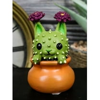 Ebros Gift Cattus 2.25” Whimsical Cactus Cat Resin Figurine