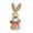BROWN C, variant on 13.7in Large Sisal Bunny Statue with Carrot - Tall Bunny Topiary for Outdoor Porch & Garden Decor.