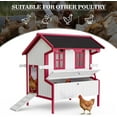 Oarlike Chicken Coop with Nesting Box Outdoor Wooden Hen House Rabbit