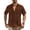 Coffee, variant on Mens Short Sleeve Button Down Linen Shirt with Spread Collar and Dual Chest Pockets for Casual or Office Wear