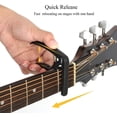 thumbnail image 5 of Cejilla para guitarra, cejilla para guitarra acústica y eléctrica, abrazadera 3 en 1 con clip de púa y púa para ukelele, mandolina, banjo, accesorios de guitarra negro oso de fresa Electrónica, 5 of 5