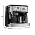 thumbnail image 2 of DeLonghi BCO430 Combination Pump Espresso and 10-Cup Drip Coffee Machine with Frothing Wand, Silver and Black, 2 of 2
