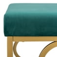 thumbnail image 6 of SAFAVIEH Fleur Geometric Glam Square Ottoman, Emerald, 6 of 7