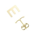 thumbnail image 3 of JewelStop 14K Yellow Gold 6.4x5.5mm Polished Initial-E Post Earrings With Push Back Clasp, 3 of 5