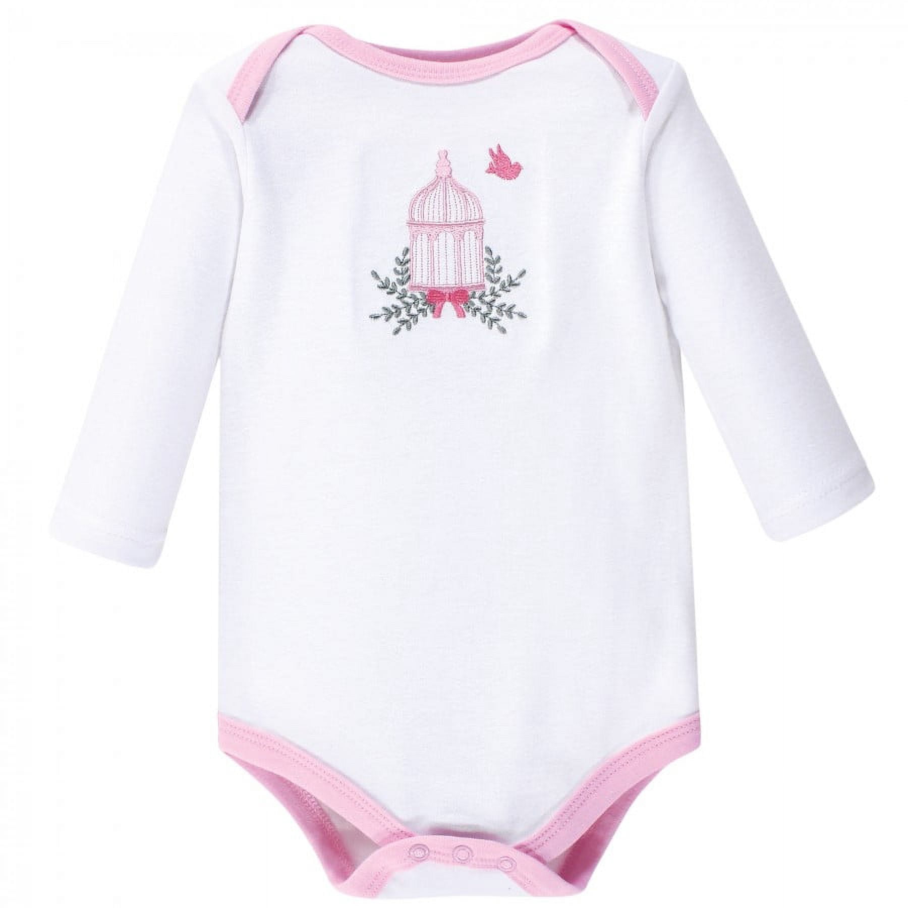 Hudson Baby Cotton Long-Sleeve Bodysuits, 5-Pack, Newborn- 24 Months
