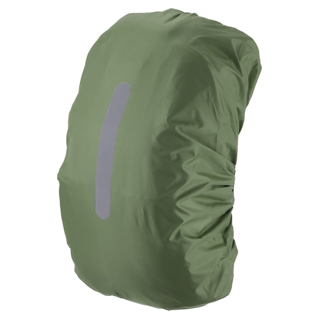 Unique Bargains 75-85L Waterproof Backpack Rain Cover with Vertical Reflective Strap, XXL, Olive