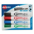 thumbnail image 2 of Marks A Lot Desk-Style Dry Erase Marker, Broad Chisel Tip, Assorted Colors, 4/set (24409) | Bundle of 5 Sets, 2 of 7