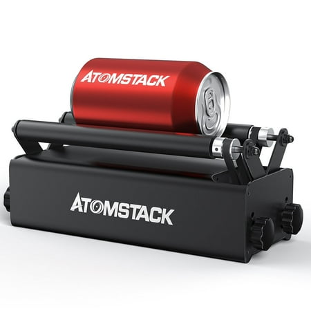 

ATOMSTACK R3 Roller for Cylindrical Objects with 360°Rotating Engraving Axis 8 Angle Adjustments Engraving Diameter As Small As 4MM Compatible with 95% of Engraving Machines