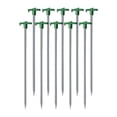 thumbnail image 4 of Estacas de acero galvanizado Colamx para tienda de campaña 10 piezas 25 cm x 5 cm Verde, 4 of 8