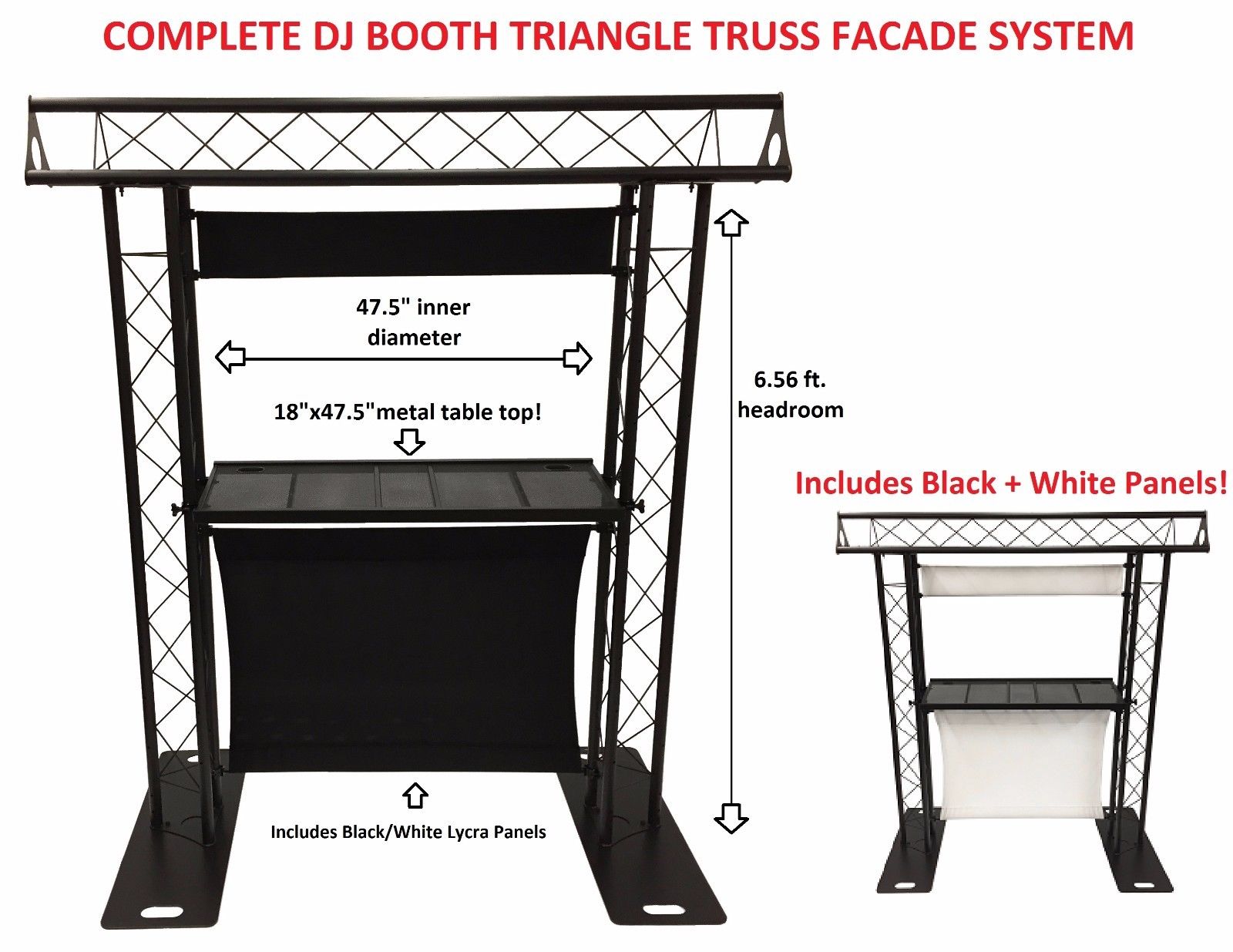 CedarsLink 2-Pack 3.28 Ft Aluminum Bolt Totem Truss System For DJ Lighting, 8x8