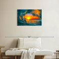 thumbnail image 2 of Elephant Stock Golden Sunset Wave Wall Art - Horizontal Canvas Wall Art - Living Room Wall Decor - Beach Canvas - Gray And Brown Decor - 30" x 20", 2 of 4