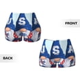 thumbnail image 5 of Naloa Cute Gnomes in USA Biker Shorts for Women Seamless Scrunch Short Women’s Yoga Shorts for Gym Running Sport Shorts - Medium, 5 of 9