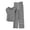 Khaki, variant on Women's Striped Two Piece Set, Short Sleeve Top Wide Leg Pants Set, Black and White Stripe Summer Outfits for Women, Casual Lounge Set, Vacation and Maternity Outfits-Black
