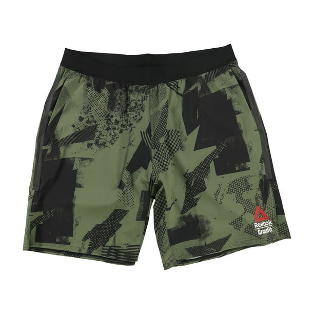 Reebok Crossfit Athletic Workout Shorts para Hombre, Verde, XX