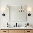 thumbnail image 2 of Topcobe Black Metal Frame Rounded Corner Wall Mirror, 36" x 30" Rectangle Frame for a Stylish and Modern Living Space, 2 of 13