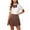 AA-Coffee, variant on Laides Skirt Set School Uniform 2 Piece Outfits High Waist Pleated Skirt with Bow Cute Streetwear Purple S