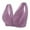 Purple, variant on Pretty Comy Plus Size Front Closure Lace Bra, Perfect Wireless Cotton Sleep Bras for Women