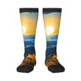 thumbnail image 2 of Lsque Elegant Sunset Sunflower Printed Crew Socks Men's Women's LightWeight Thin Casual Calf Socks ,Knee High Socks,Cotton Socks, 2 of 9