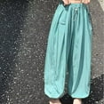 thumbnail image 5 of breaise Parachute Pants for Girls Y2K Cargo Trousers with Pockets Trendy Baggy Jogger Pants Kids 4-14 Years, 5 of 7
