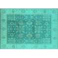 thumbnail image 1 of Ahgly Company Indoor Rectangle Oriental Turquoise Blue Traditional Area Rugs, 7' x 10', 1 of 4