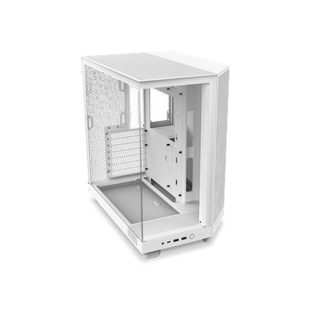 NZXT - H6 Flow RGB ATX Mid-Tower Case with Dual Chamber - White