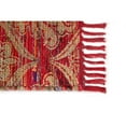 thumbnail image 5 of LuxenHome Handwoven Red/White Polyester/Cotton Rug with Metallic Print 3' x 5' 3' x 5', 5 of 7