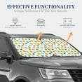 thumbnail image 3 of Kdxio Tiger Leaves Print 2-Piece Sun Shade Front Windshield - Foldable Car Front Window Sunshades for Most Sedans SUV Truck, 3 of 6