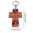 thumbnail image 6 of Dserhfy Acrylic Keychain Inspirational Scripture Ten-Shaped Pendant Keyring Religious Christian Faith Gift for Men Women, 6 of 8