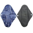 thumbnail image 3 of Aslana 6-Pack Women Cloth Menstrual Sanitary Pads with Wings. Reusable & Washable. 3 Sizes Available for Overnight Heavy flow, Daily flow or Pantyliner., 3 of 5