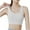 White, variant on Hinvhai Women's Breasted Back Women's Running Fitness Yoga High Strength Shock-proof Beauty Back Bra Sports Underwear On Blue 4(S)