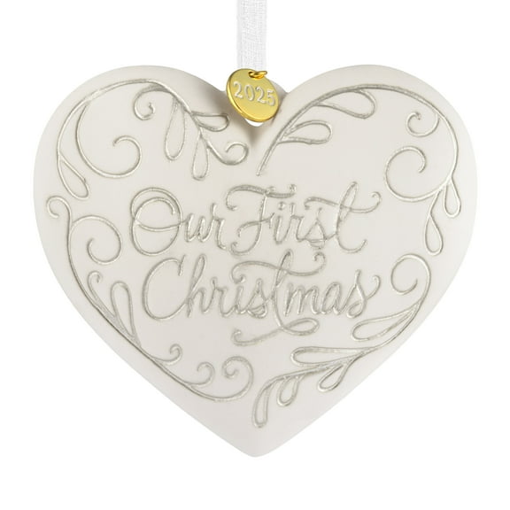 Hallmark Christmas Ornament (Our First Christmas Heart Locket 2025, Metal), 1 Count