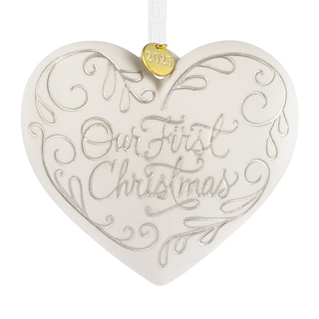 Hallmark Christmas Ornament (Our First Christmas Heart Locket 2025, Metal), 1 Count