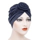 thumbnail image 3 of DESTYER - Turbante africano de color liso para mujer, gorro con nudo floral preatado, 3 of 6