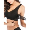 thumbnail image 4 of LELINTA Women Lace Cover Sports Bra Front Cross Side Buckle Wireless Lace Bra Breathable for Sport Yoga, 4 of 8