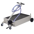 thumbnail image 2 of Oil Drain Tank, Large Capacity Oil Change Pan With Pump, Hose, Swivel Casters Wheels, Low Profile Oil Drain Pan, Rolling Oil Drain Cart For Trucks, Buses, Rvs, 2 of 7