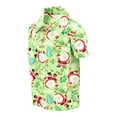 thumbnail image 2 of Unique Baby Boys Christmas Smiley Santa Dinner Polo Shirt (9Y, Green), 2 of 5