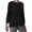 Black, variant on Vedolay Womens Zipper Hoodie Coat Casual Oversized Loose Fit V-Neck Long Sleeves Pullover Sweatshirts Tunic Black,S