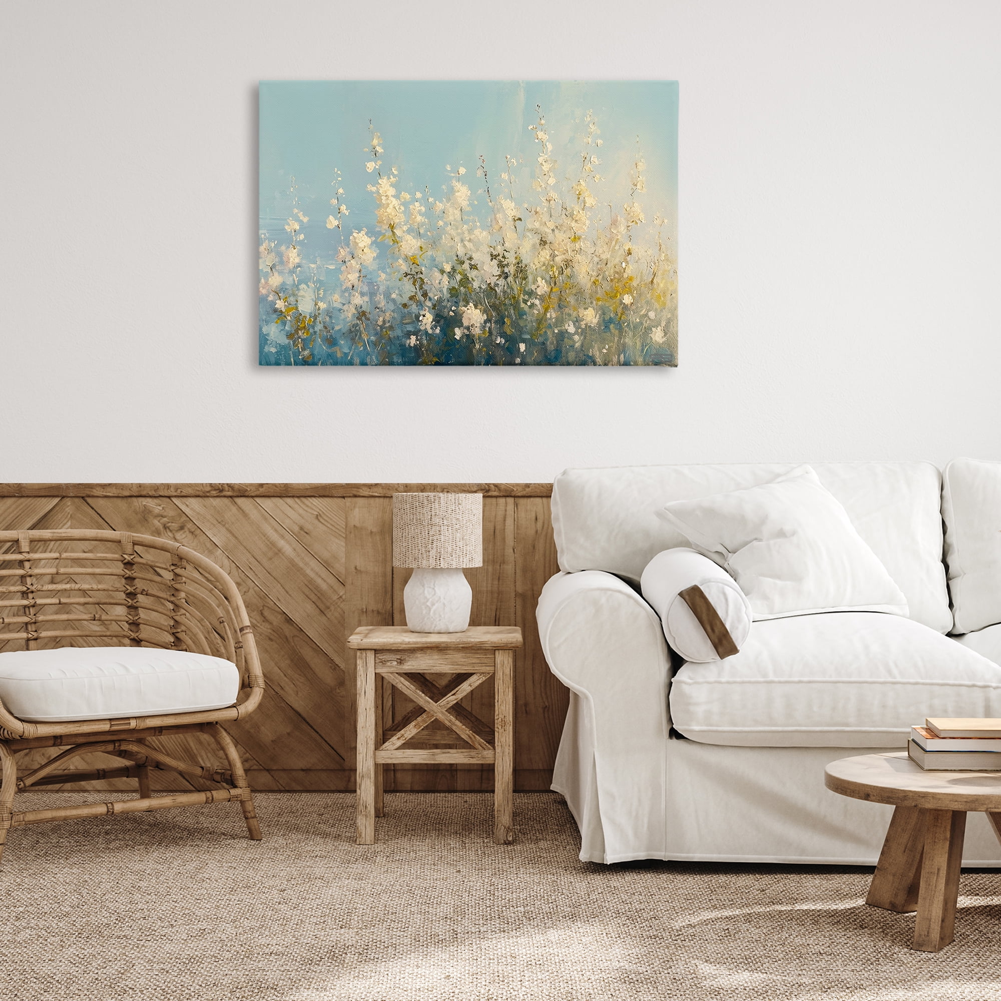 Stupell Industries Blooming Spring Garden Abstract Painting Wrapped Canvas Art Print Wall Art, 36 x 24