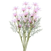 Uxcell 20" Artificial Daisies Silk Flowers Faux Daisy Floral Bouquet Decor, Pink 5 Pack