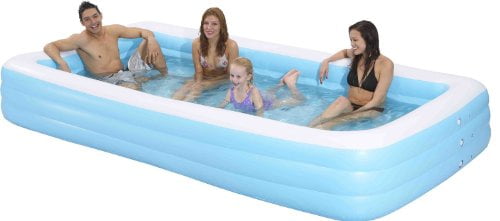 jilong family kiddie pool giant inflatable rectangular pool