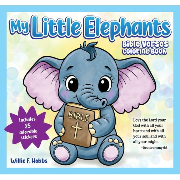 My Little Elephants Bible Verses Coloring Book, (Paperback)