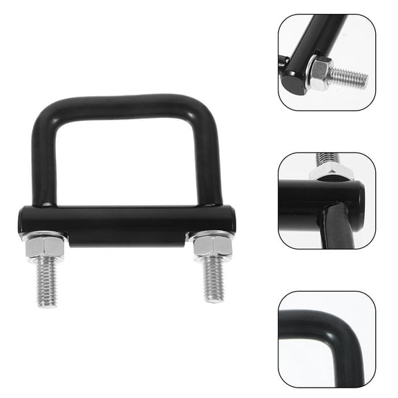 COSMOBETTY Clamp Bucket Hitch Black 2Pcs 5.1X4.9X1.0In